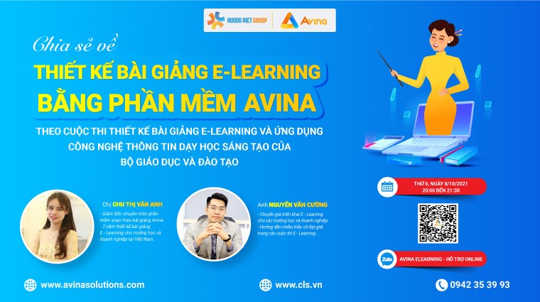 [WEBINAR] Chia sẻ thiết kế bài giảng E-Learning bằng phần mềm Avina