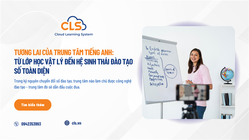 Tương lai của Trung tâm Tiếng Anh: Từ Lớp học Vật lý đến Hệ sinh thái Đào tạo Số Toàn diện